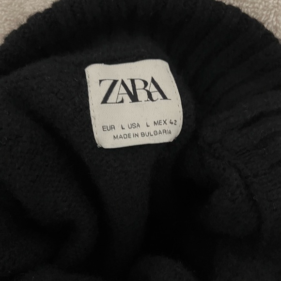 Zara turtleneck navy blue Unisex sweater size L - Picture 3 of 10